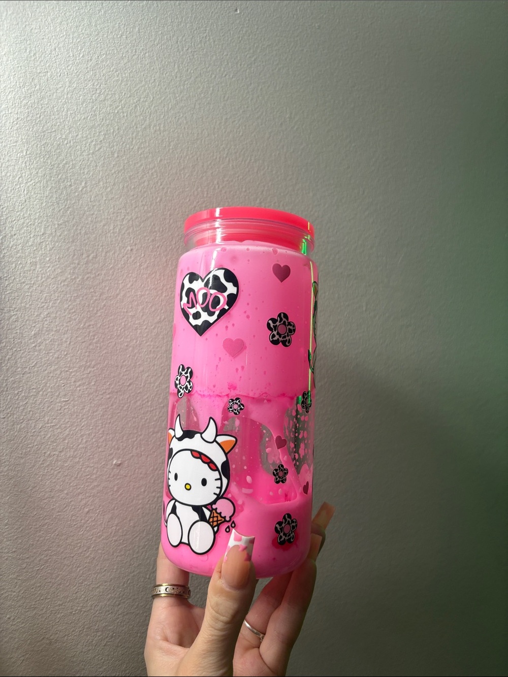 Sanrio Bright Pink Hello Kitty Character Bottle
